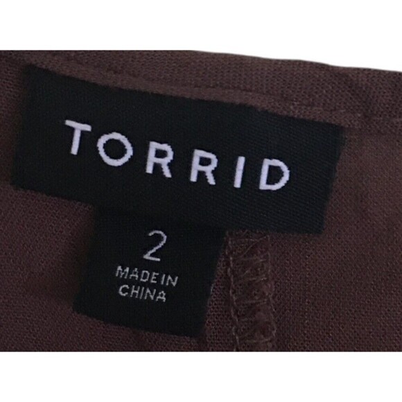 Torrid Top Women's Size 2X Brown Sleeveless Button Up Sleeveless - Picture 5 of 6